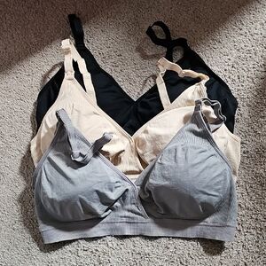 New Womens Nursing Bras (Set Of 3- New Without Tags) Size XL